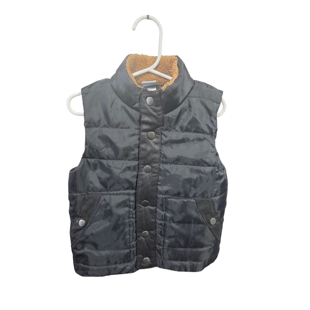 Black Puffer Vest - Little Lad - 3T